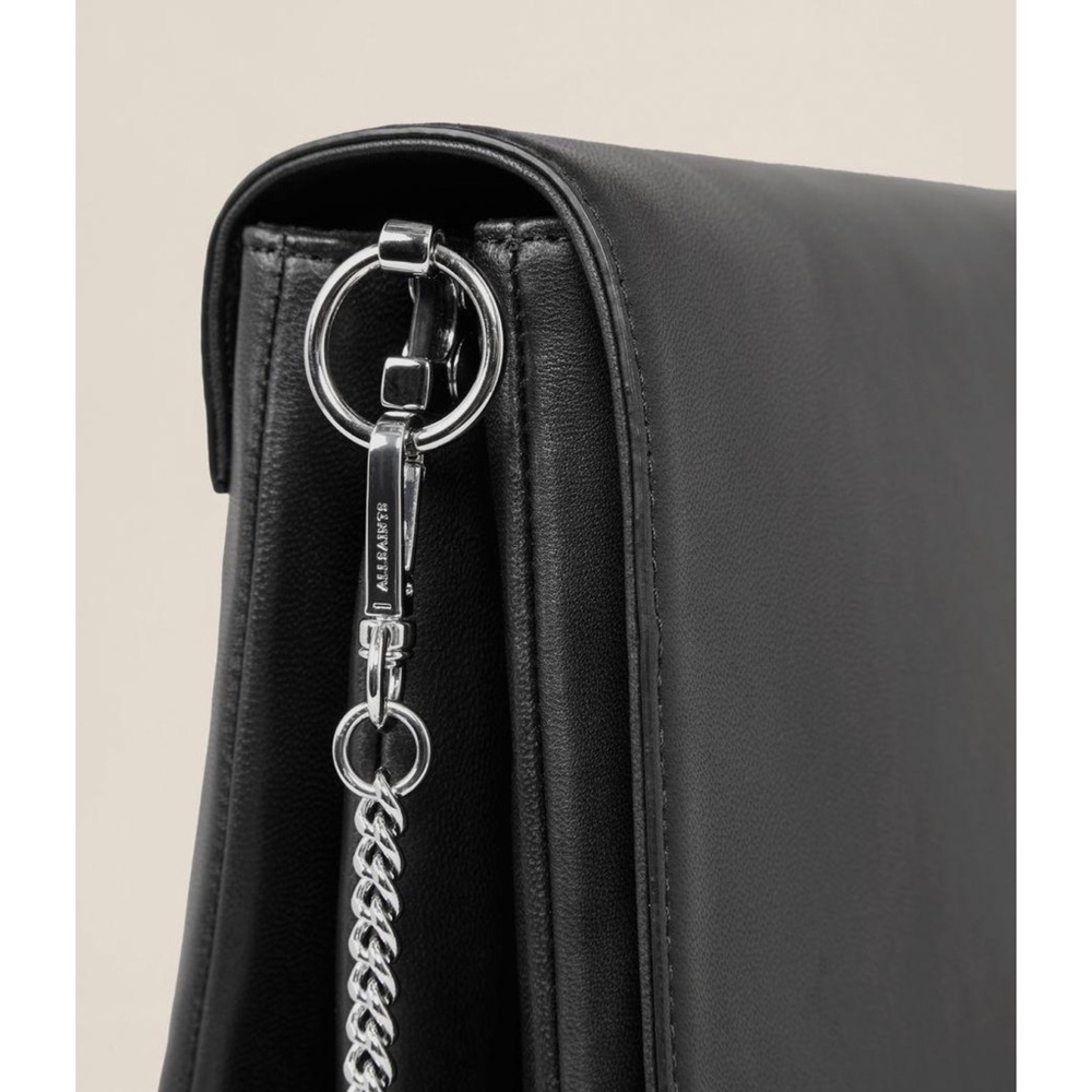AllSaints Black Zep Box Bag NWOT - Picture 4 of 16